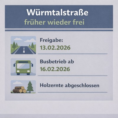 Würmtalstraße L 572 wird früher als geplant freigegeben